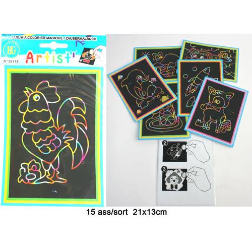 Lot de 12 Album A Colorier Magique 17 x 12.50 Cm